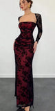 Lace Popular Long Sleeves Mermaid Party Modest Women Evening Long Prom Dresses PD1532