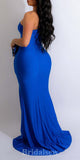 Mermaid Royal Blue Modest Evening Long Prom Dresses, Simple Elegant Bridesmaid Dresses PD1373
