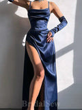 Mermaid Satin Popular Hot Party Modest Women Evening Long Prom Dresses PD1496