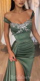 Mermaid Unique Charming Slit Modest Elegant Evening Formal Long Prom Dresses PD1427