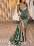Mermaid Unique Charming Slit Modest Elegant Evening Formal Long Prom Dresses PD1427