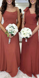 Mismatched Simple New Popular Beach Elegant Long Formal Bridesmaid Dresses BD004