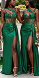 New Design Royal Blue Satin Mermaid Long Beach Formal Party Bridesmaid Dresses BD260