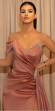 One Shoulder Mermaid Elegant Unique Party Modest Women Evening Long Prom Dresses PD1504