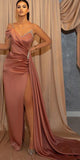 One Shoulder Mermaid Elegant Unique Party Modest Women Evening Long Prom Dresses PD1504