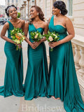 One Shoulder Mermaid Popular Elegant Long Beach Formal Bridesmaid Dresses BD242