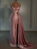Pink Mermaid Simple Unique Popular Elegant Evening Formal Long Prom Dresses PD1419