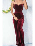 Popular Vintage Spaghetti Straps Mermaid Unique Elegant Evening Formal Long Prom Dresses PD1443