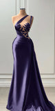 Purple Mermaid Elegant Unique Party Modest Women Evening Long Prom Dresses PD1505