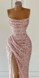 Sequin Sparkly Spaghetti Straps Popular Mermaid Evening Formal Long Prom Dresses PD1391