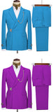 Slim Fit 2 Piece Men Suit, Blazer Pants Vintage Business Banquet Groomsmen Men Tuxedo Suit Set, MS002