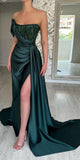 Strapless Modest Custom Elegant Mermaid Unique Fashion Party Evening Long Prom Dresses PD036