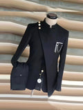 Two Piece Blazer Vest Pants Set, Party Business Banquet Groomsmen Stylish Men Suit Set, MS005