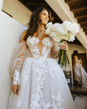 A-line Custom Free Strapless Classy Fairy Beach Boho Vintage Long Wedding Dresses WD336