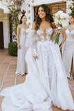 A-line Custom Free Strapless Classy Fairy Beach Boho Vintage Long Wedding Dresses WD336