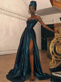 2024 A-line Spaghetti Straps Modest Simple Elegant Formal Long Prom Dresses PD321