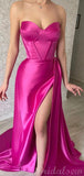 2023 Fashion Rose Red Mermaid Elegant Unique Best Black Girls Slay Evening Long Prom Dresses PD510