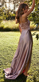 A-line Charming Stylish Spaghetti Straps Modest Long Prom Dresses PD132