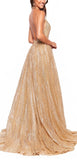A-Line Sequin Sparkly Newest Long Modest Hot Party Prom Dresses PD061