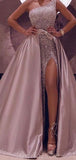 A-Line Sparkly One Shoulder Gorgeous Modest Prom Dresses PD081
