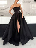 A-line Black Elegant Modest Formal Long Prom Dresses, Evening Gown PD297
