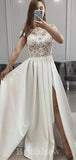 A-line Cap Sleeves Princess Garden Beach Vintage Long Wedding Dresses, Bridal Gown WD440