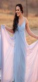 Simple A-line Chiffon Beach Popular Wedding Dresses WD007