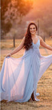 Simple A-line Chiffon Beach Popular Wedding Dresses WD007