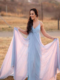 Simple A-line Chiffon Beach Popular Wedding Dresses WD007