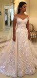 A-line Classic Gorgeous Dream Country Fairy Lace Beach Vintage Long Wedding Dresses WD290