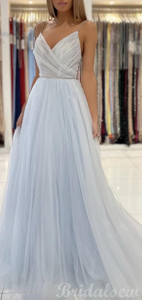 A-line Custom Elegant Princess Modest Party Long Prom Dresses, Evening Dress PD454