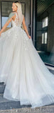 A-line Custom Lace Princess Vintage Garden Beach Long Wedding Dresses WD240