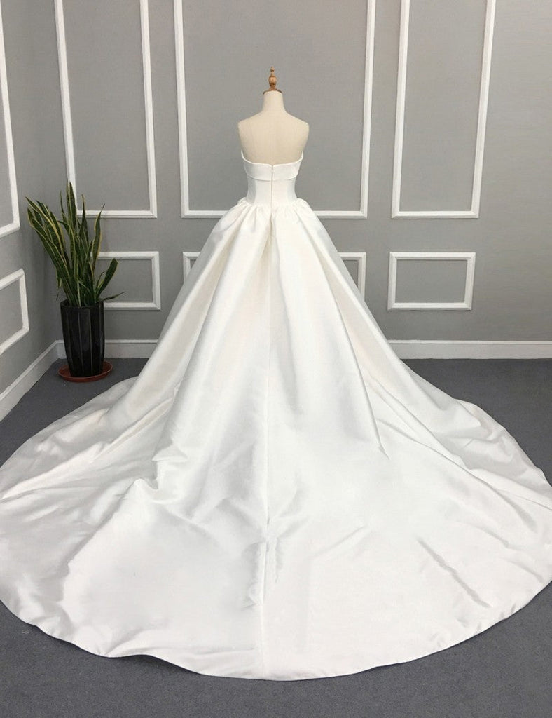A-line Dream Simple Vintage Lace Long Wedding Dresses, Bridal Gown WD142
