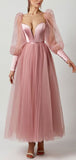 Modest A-line Dusty Pink Most Popular Unique Prom Dresses PD161