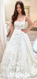 A-line Elegant Princess New Fairy Beach Vintage Long Wedding Dresses, Dream Bridal Gown WD426