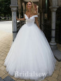 A-line Elegant Tulle Plus Size Vintage Dream Beach Long Wedding Dresses WD528