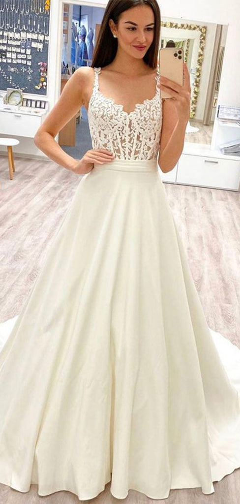 A-line Garden Fairy Elegant Long Wedding Dresses, Bridal Gown WD163