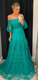A-line Tulle Strapless Fashion Elegant Long Women Evening Prom Dresses PD906