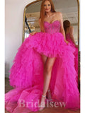 A-line High-Low Unique New Best Stylish Long Women Evening Prom Dresses PD859