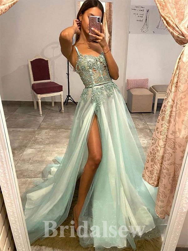 Mint green evening dress deals
