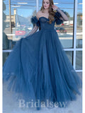 A-line Modest Fairy Tulle New Pretty Popular Long Women Evening Prom Dresses PD846