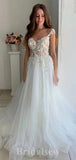 A-line Most Popular Vintage Dream Beach Elegant Long Wedding Dresses, Bridal Gown WD457