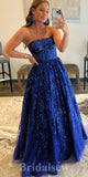 A-line New Strapless Chic Gorgeous Stylish Long Women Party Evening Prom Dresses PD996