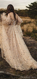 A-line Newest Unique Country Vintage Modest Prom Dresses, Long Evening Dress PD158