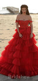A-line Off the Shoulder Gorgeous Stylish Long Women Evening Prom Dresses PD860