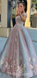 A-line Off the Shoulder Unique Design Charming Glitter Modest New Party Long Women Evening Prom Dresses PD896