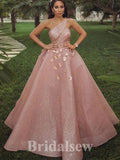 A-line One Shoulder Sequin Sparkly Gorgeous Elegant Stylish Party Evening Long Prom Dresses, Ball Gown PD1125