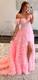 A-line Pink Modest Unique New Best Elegant Long Women Evening Prom Dresses PD858