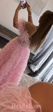A-line Pink Modest Unique New Best Elegant Long Women Evening Prom Dresses PD858