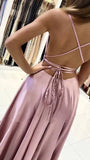 A-line Pink Stylish Modest Long Popular Evening Prom Dresses PD133